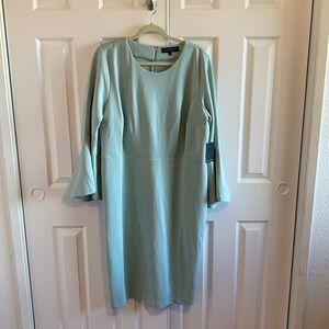 Eloquii scuba bell sleeve dress